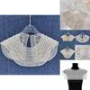 Girl Dressmaking Accessories Lace Collars With Artificial Pearls And Rhinestone Decor For Creative Diy Apparel