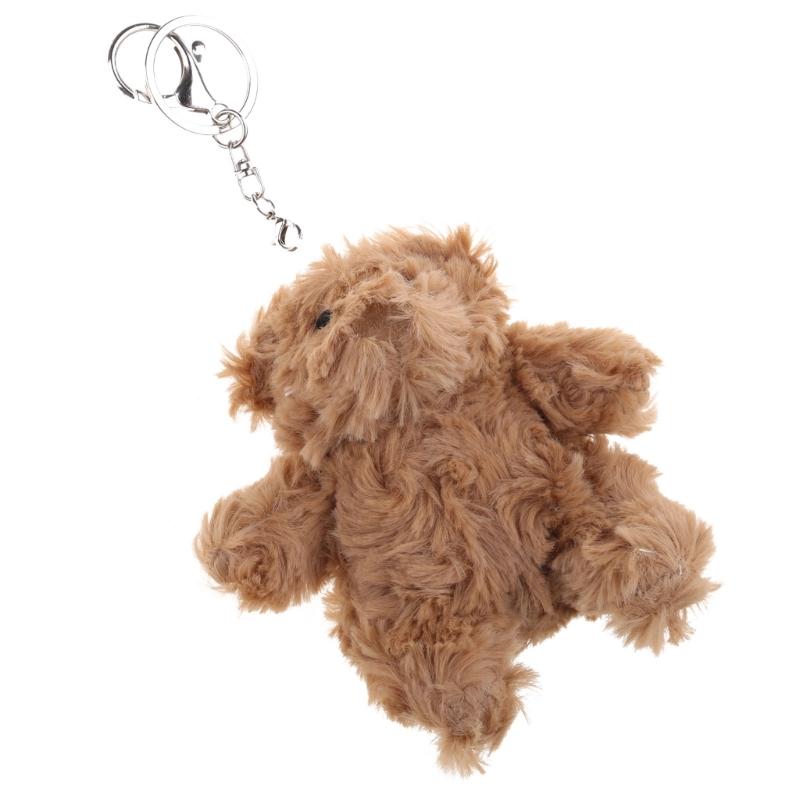 Niedlicher Mini Bär Schlüsselanhänger Weicher Schlüsselanhänger Anhänger Zarte Taschenanhänger Cartoon Bärenpuppen Geschenk für Frauen Kinder und Erwachsene