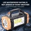 High Power Rechargeable LED Flashlight Multifunctional Portable Light with Side Light Waterproof Multiple Lighting Modes