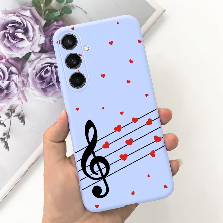 For Samsung Galaxy A55 Case Pretty Cartoon Girls Sunflower Cover Soft TPU Phone Case For Samsung A15 A25 A35 A55 5G Fundas Coque
