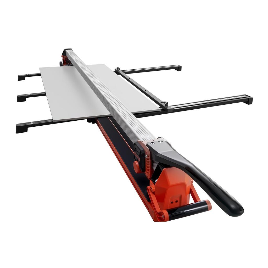 1800 mm Manual Tile Cutter, Upgraded Rail and Sliding Head, Precision Alignment Guide, Tungsten Carbide Cutting Wheel, Support Legs with Swivel
