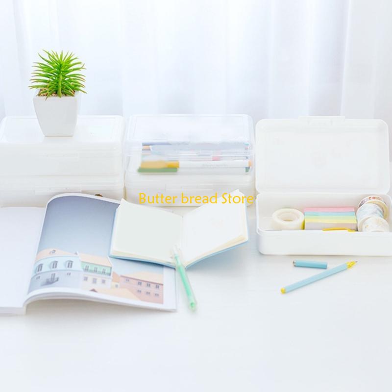 W89C Large Capacity Pencil Box Plastic Pencil for Case Office Supplies Storage Organi