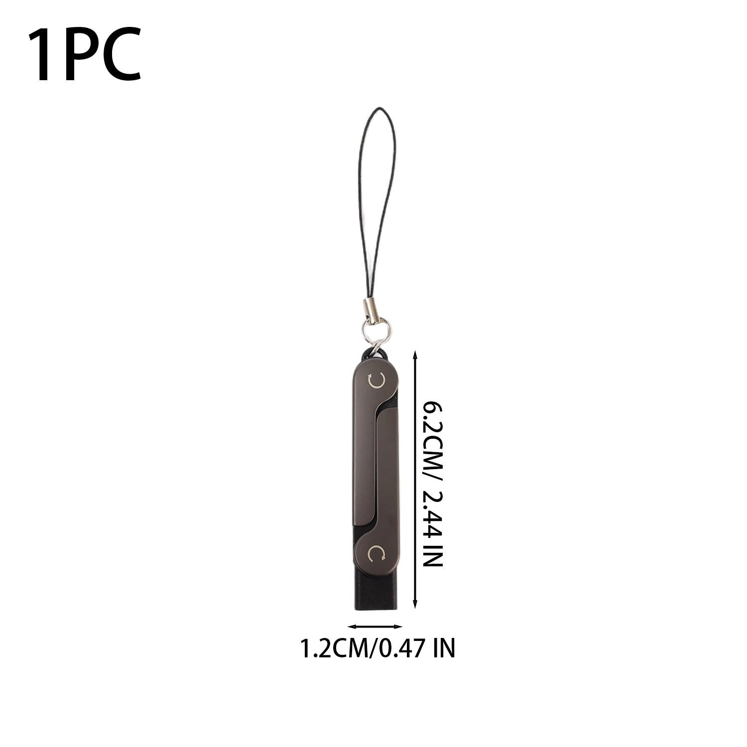 

240W Fast Charging OTG Type-C Male To USB-C Female Converter Bracket Adapter Type C Phone Charging Adapter with Foldable Holder чорний