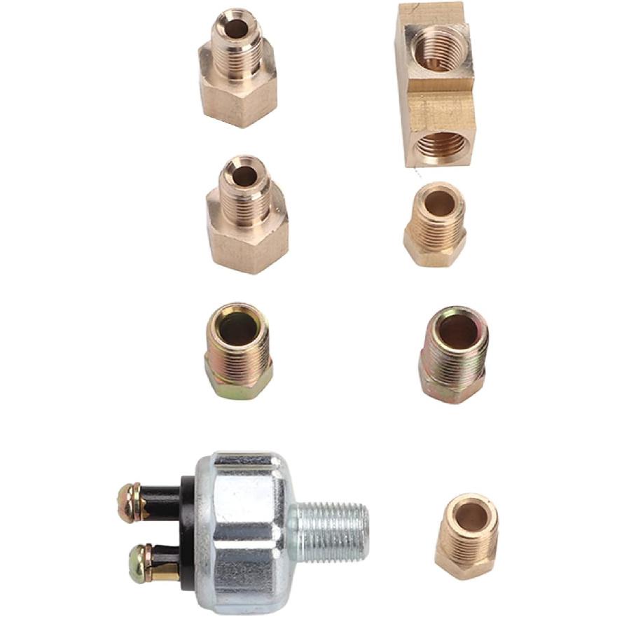 Hydraulic Brake Light Switch Kit Fit for 3/16 and /4 Inch Brake Lines ABS Metal Construction Replacement for Car Modifications and Enhanced Braking