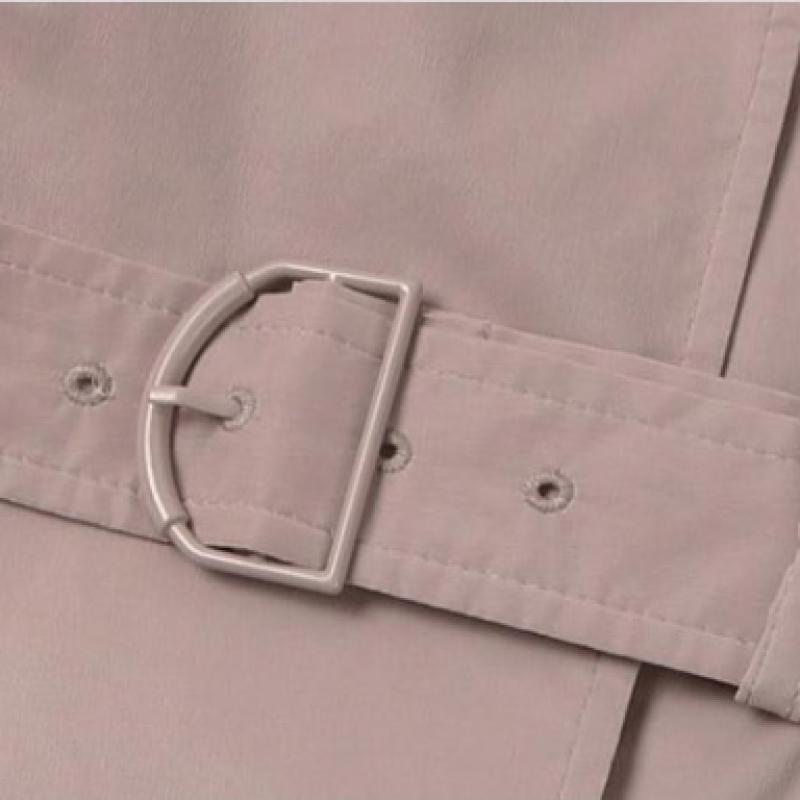  Shs Miss  Trench Type Belted Lapel Collar Dress