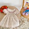 New Summer Korean Style Floral Baby Romper - Lace Princess Dress for Girls