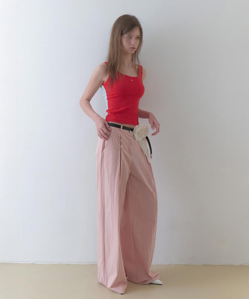 Geuliteu Hazy Eyelet Pintuck Pants_Hazy Pants_Pink