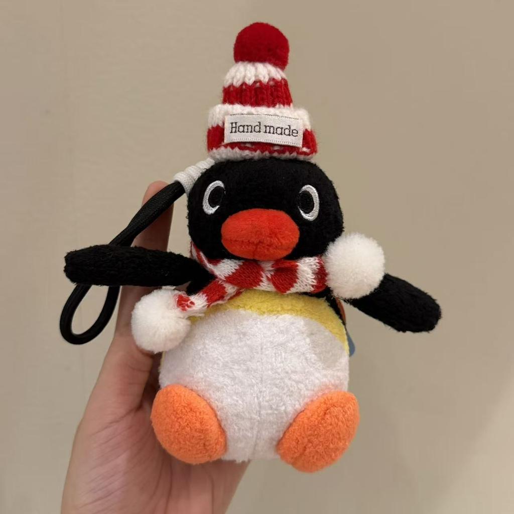 Pingu Penguin Plush Keychain Cute Doll Backpack Pendant Creative Animal Toy Bag Accessories Kawaii Anime Figure Girls Christmas