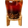 Round Base Wooden Drinking Water Rack Drink Dispenser Stand Juice Can Drinking Water Dispenser Base For Restaurant Bar