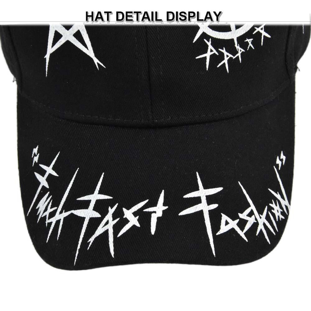 Letter Baseball Cap Graffiti Sun Hip Hop Cap Visor Hat Men and Women Patchwork Snapback Leisure Hat Trendy Cotton Adjustable Size Dad Hat