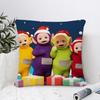 Childrens TTeletubbys Cushion Cover  Plush Fabric Soft Double Sided Print Sofa Cushion Cover Throw Pillow Covers
