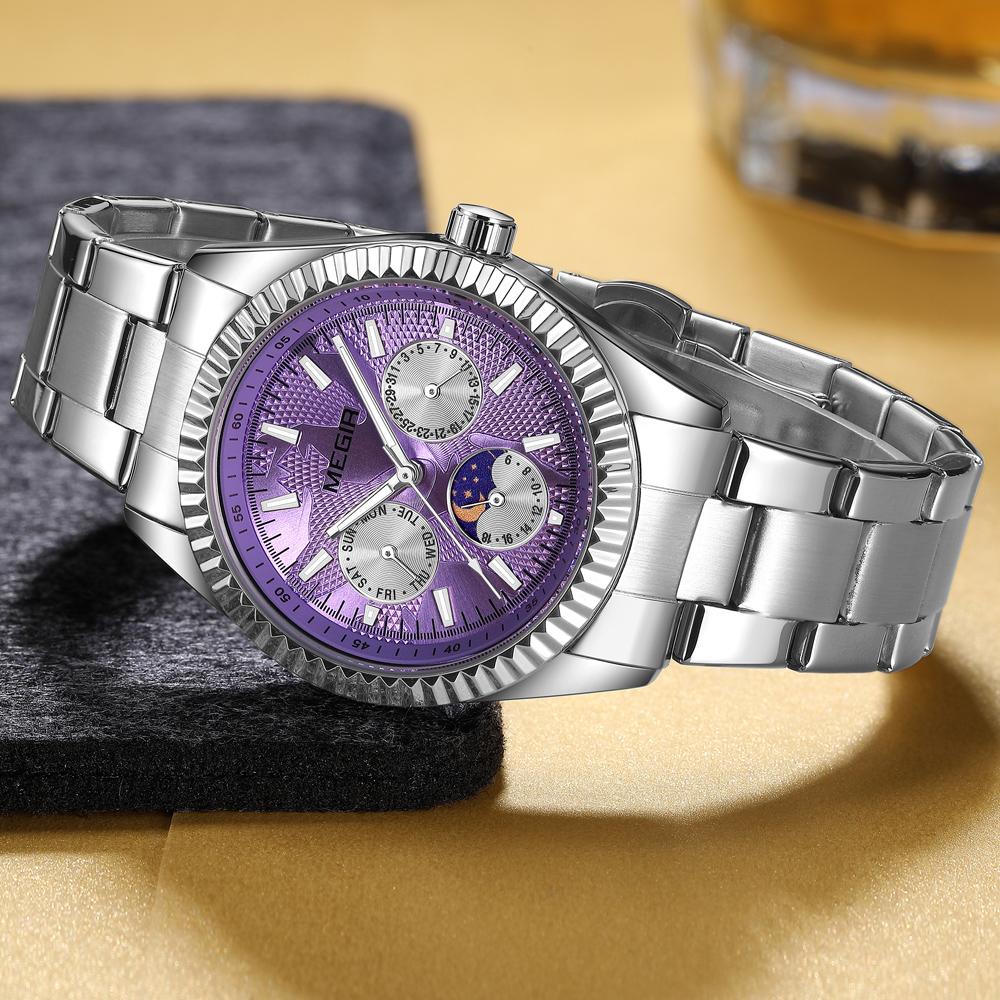 MEGIR Brand Mens Business Luminous Quartz Watch Classic Waterproof Calendar Creative Clock Male Personalized Wristwatch