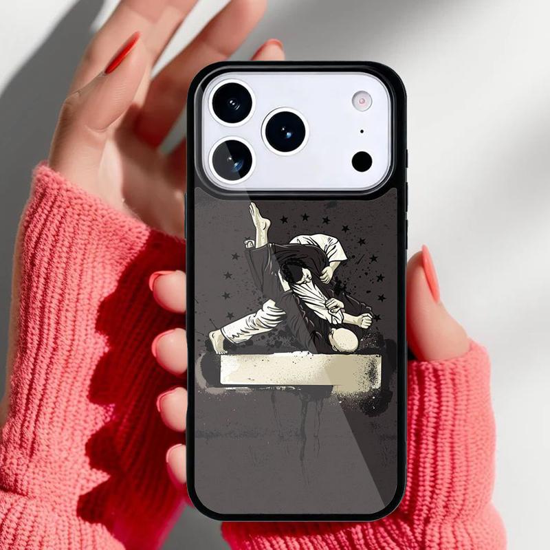BJJ Brazilian Jiu Jitsu soft Phone Case for iPhone 17 16 15 14 13 Pro Max Back Cover for 12 11 Pro Coque