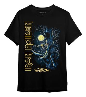 Iron Maiden Fear of The Dark T-shirt Men's Women's Cotton Short Sleeve Heavy Metal Band Graphic High Quality Crew Neck Clothing