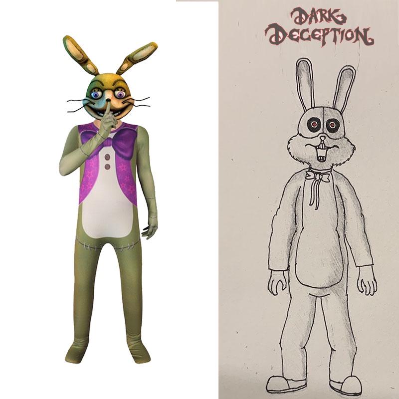 Dark Deception Robbie The Rabbit Cosplay Costume Halloween Role Kids Playing