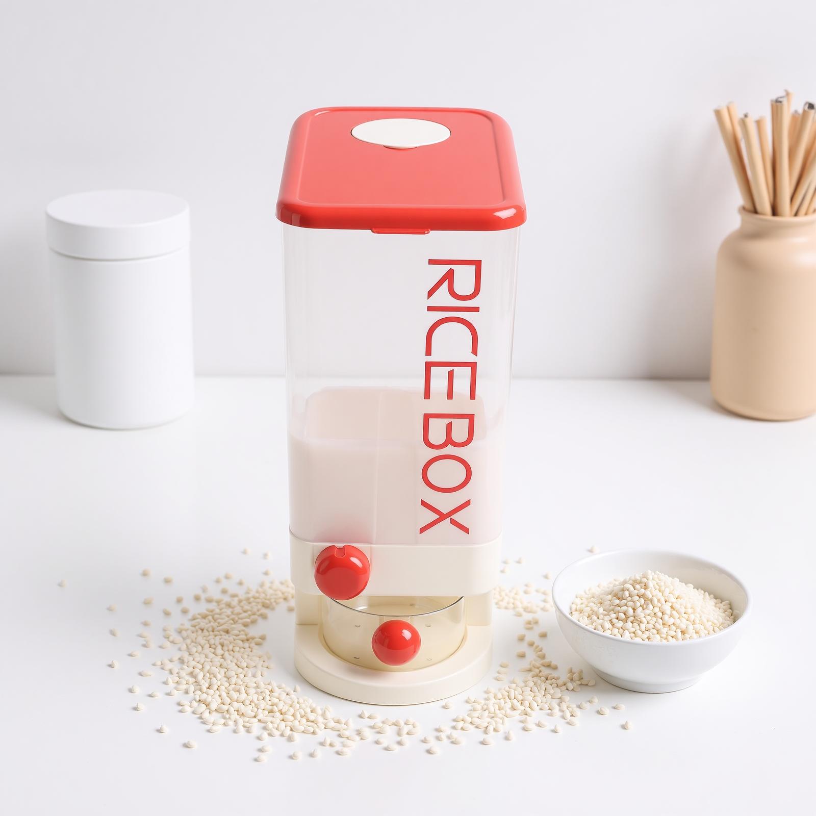 Rice Dispenser Large Capacity Multifunctional Airtight Space Saving Rice Storage Container for Home