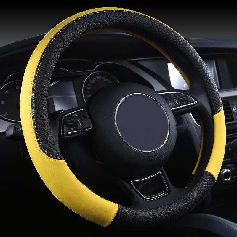 X686 Eco-Friendly Odorless Embossed Leather Steering Wheel Cover