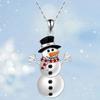 Shaped Cute Doll Christmas Necklace With Rhinestone Alloy Chain For Holiday Wear