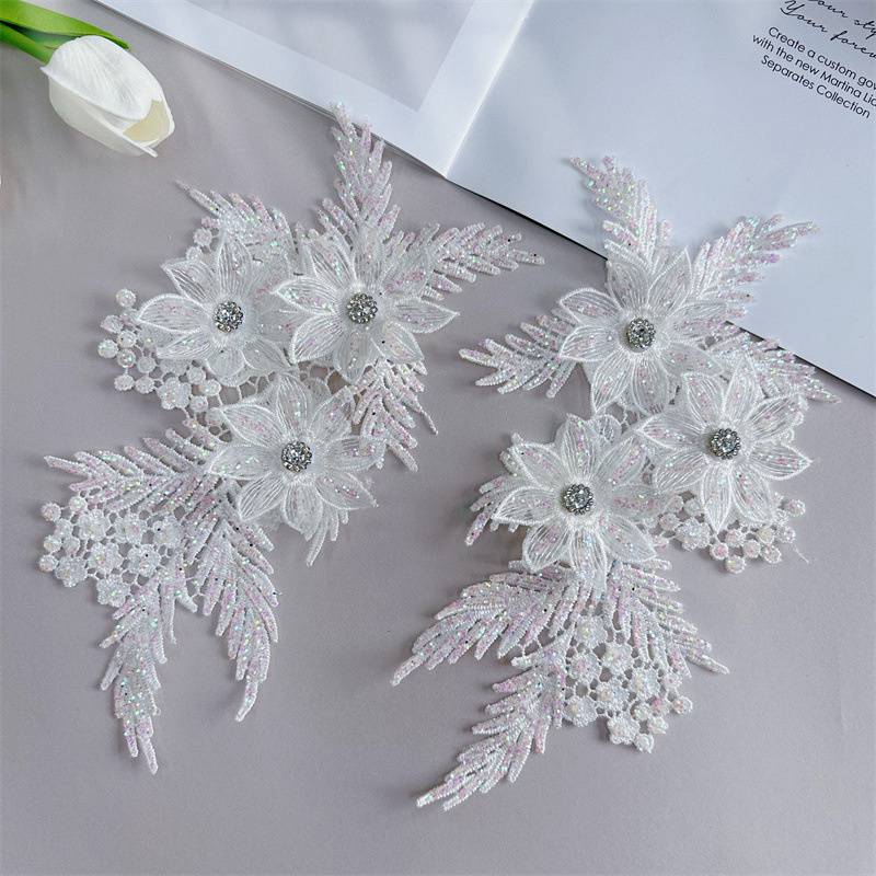 Floare Solubilă în Apă Delonix Regia Îmbrăcăminte Batic Poliester Ornament Decorare Culoare Paiete