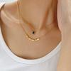 OPK Fashion Stainless Steel Small Cube Necklace Girl
