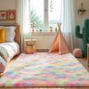 Pink Plush Bedroom Carpet Soft Fluffy Area Rug for Living Room Dorm and Bedside Home Decor Floor Mat
