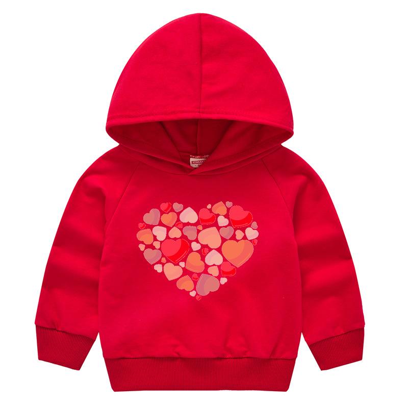 Frühling und Herbst Kindermode Kapuzenpullover Jungen und Mädchen Cartoon Druck Pullover Langarm Tops
