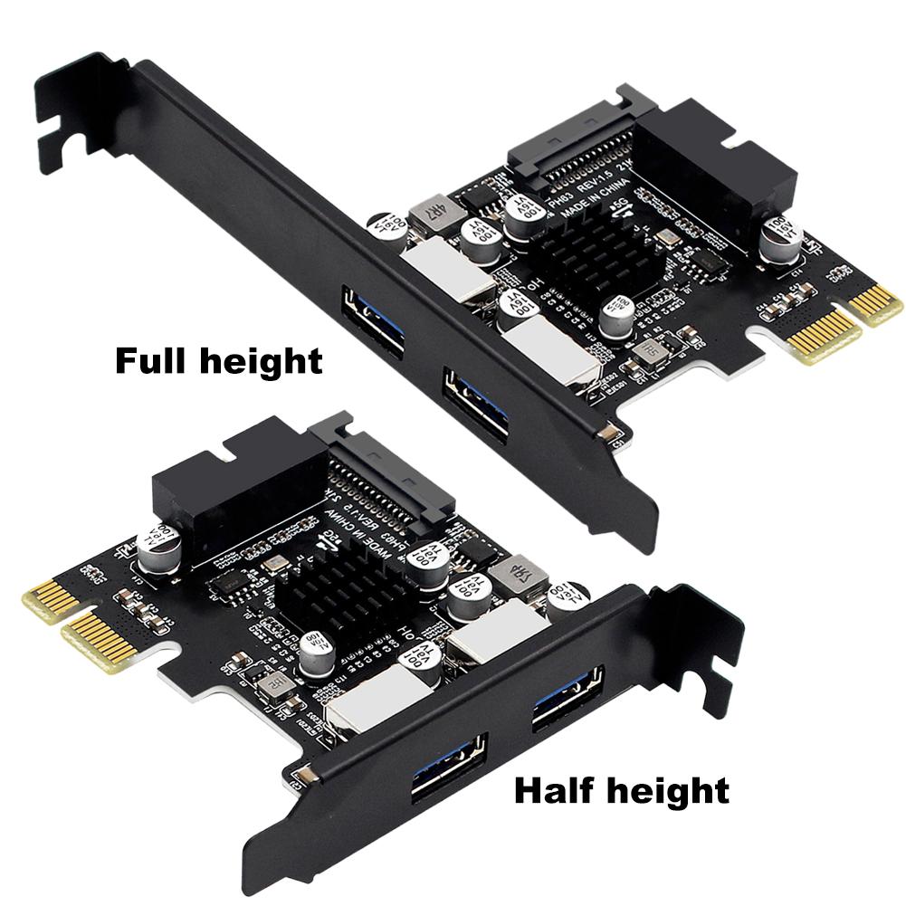 USB 3.0 PCI-E Expansion Card SATA 15Pin Power Port USB3.0 Hub 19pin/20Pin Front Panel PCI-E To USB Expansion Card for PC Desktop
