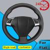 Car Steering Wheel Braid Cover Non-slip 100% Fit For Fiat Bravo 2007-2015 Doblo 2010-2015 Opel Combo 2012 Auto Interior