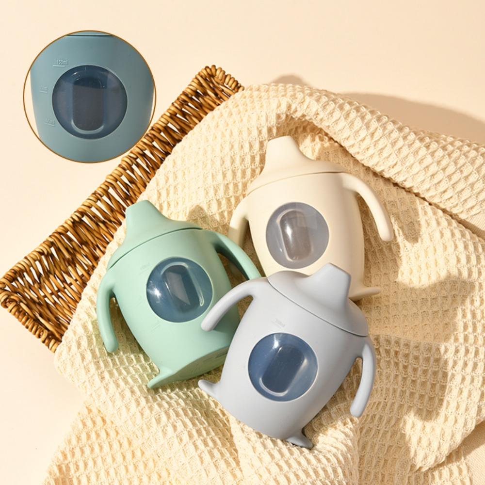 Leakproof Baby Water Bottle With Scale Anti Drop Duckbill Cup Portable Infant Cup Infant