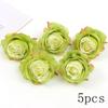 Green Rose Artificial Flowers Heads Silk Fake Flower for Home Room Decor Marriage Wedding Decora DIY Craft Wreath Gift Accessory