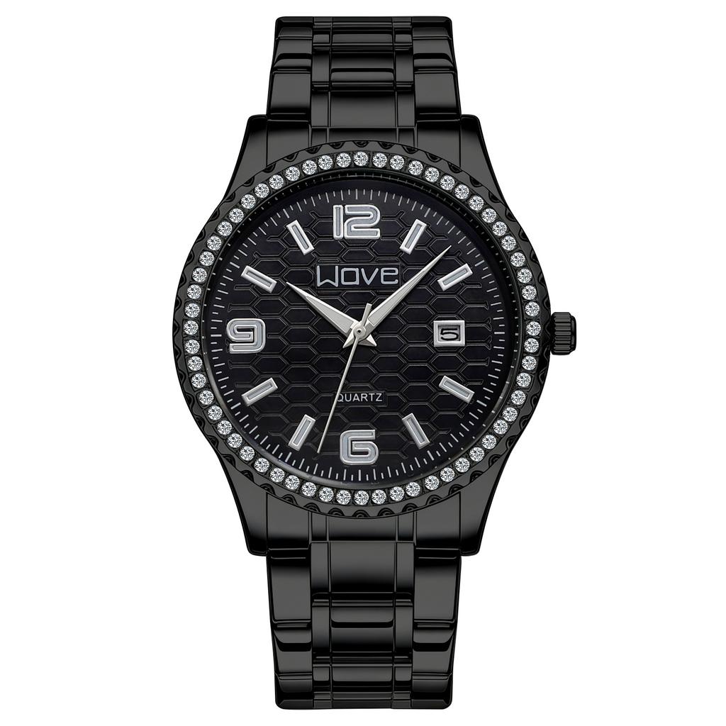 Fashion Men'S Watch Couple Watch Non-Mechanical Watch Luminous Calendar Diamond Quartz Watch