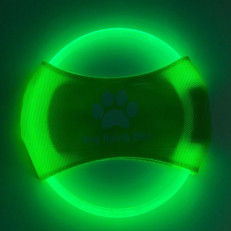 LED Dog Flying Disc,LED Light Dog Flying Pet Toys, Glow in The Dark Pet Toy,Visibility Lighted Pet Training Throwing Playing