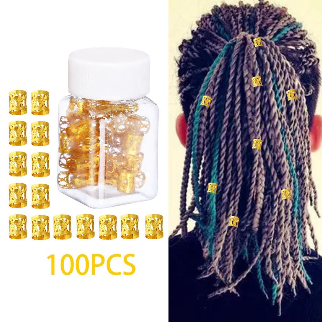 100 Piezas Cuentas para Rastas, Colgantes Decorativos para Accesorio de Cabello Colgante de Pulsera