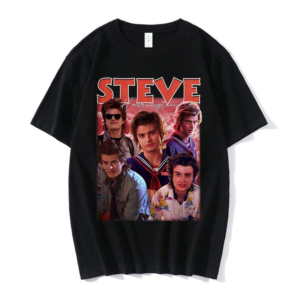 Steve Harrington T-shirts Women Graphics Print T-shirt Unisex Short Sleeve Oversize Pure Cotton T Shirt Harajuku Streetwear Tops