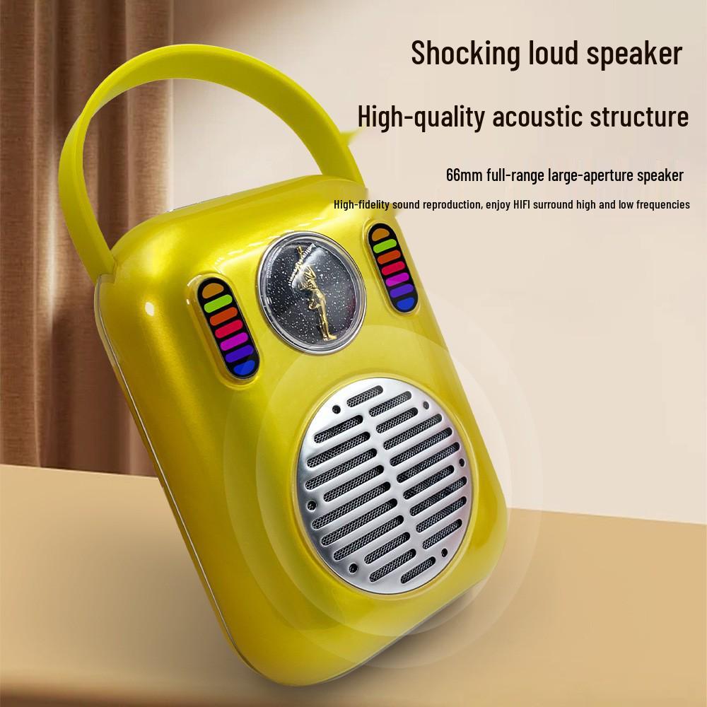 Portable Bluetooth Wireless KTV Speaker and Microphone Set for Outdoor and Home Use