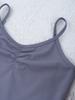 Girls Ballet Dance Dress Ruched Backless V Neck Suspenders Solid Color Exam Costume