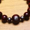 Creative lobular red sandalwood wrong silver Duofu men's and women's bracelets, national tide wind wood silver inlaid blessing bracelet jewelry
