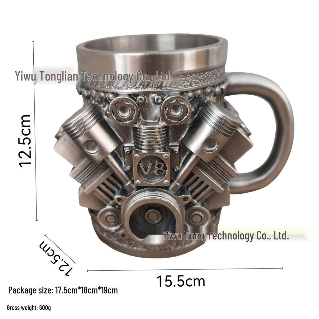 Grenzüberschreitender Motorbecher: V8/V6 Harz 3D-Design