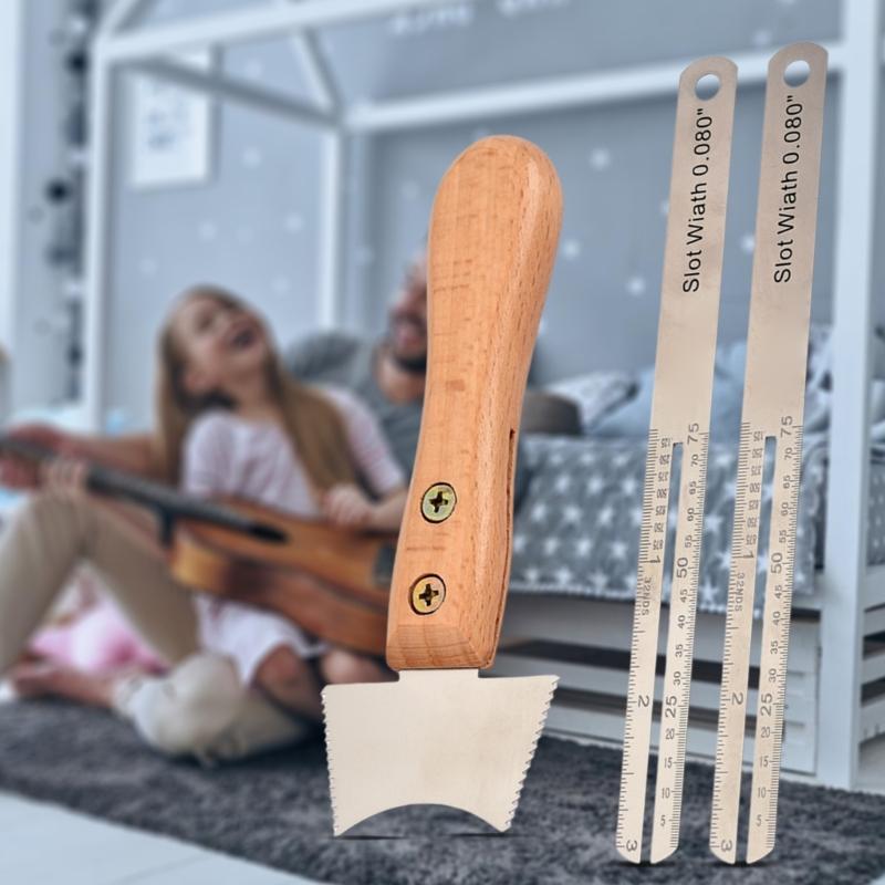 Guitar Fret Crowning File Set with Fingerboard Guards Guitar Luthier Tool Multipurpose Sawteeth Instruments Tools