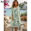 Heißer Frühling/Herbst Mode Elegantes Chiffon Zweiteiliges Kleid Set