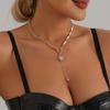 Vintage Gold Color Sunflower Pendant Necklaces For Women New Trendy Metal Crystal Tassel Clavicle Chain Necklaces Jewelry Gifts
