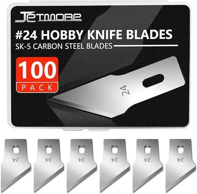 100PCS SK5 High Carbon Steel Woodcarving Blade Craft Carving Tool Carving Metal Knife Woodcarving PCB Repair DIY Blade