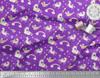 Soimoi Blue Japan Crepe Satin Fabric Rainbow & Unicorn Animal Print Sewing Fabric metre 42 Inch