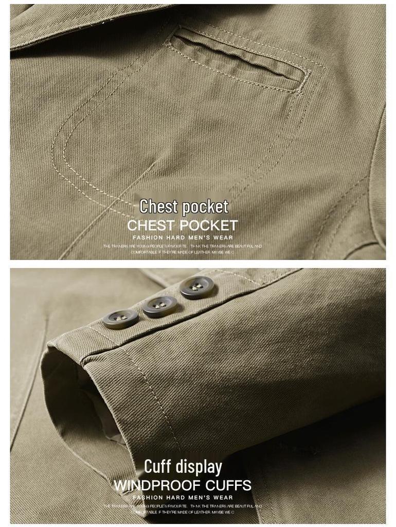 Men's Plus Size Pure Cotton Casual Blazer - Spring/Autumn Exclusive 817