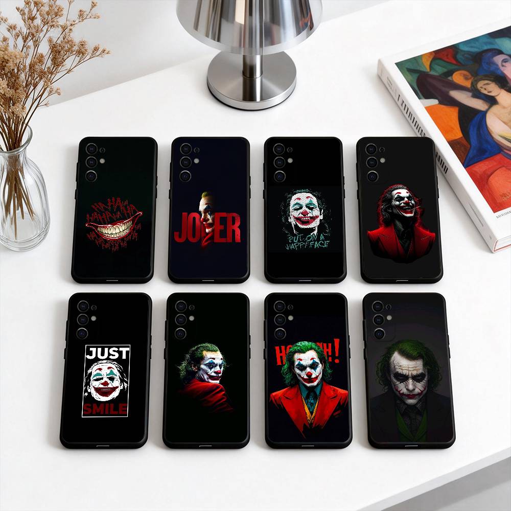 H-Blije F-Gezicht J-Joker-achtige Telefoonhoesje Zwart Siliconen Zacht Voor Samsung S25,S24,S21,S22,S23,S30,Ultra,S20,Plus,Fe,Lite