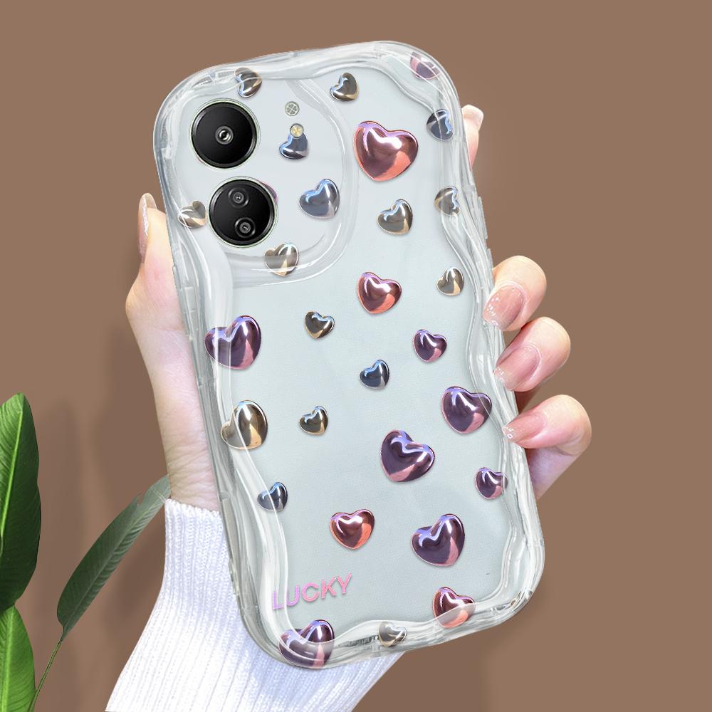 

Милый мультяшный узор, кремовая текстура, мягкий силиконовый чехол с волнистыми краями, чехол для телефона Xiaomi Redmi Xiaomi Poco X6 Pro прозрачный