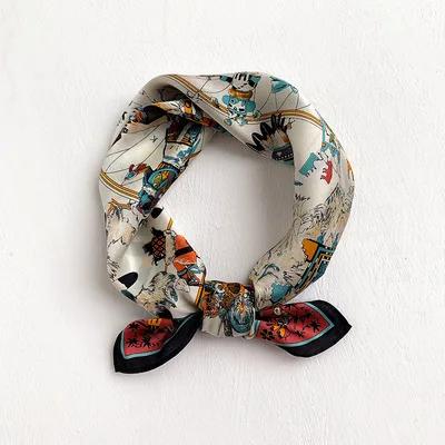New 100% Natural Real Silk Scarf Fashion Women Summer Beach Small 53*53cm Neck Scarves Shawl Bandana Hijab Pashmina Poncho 2026