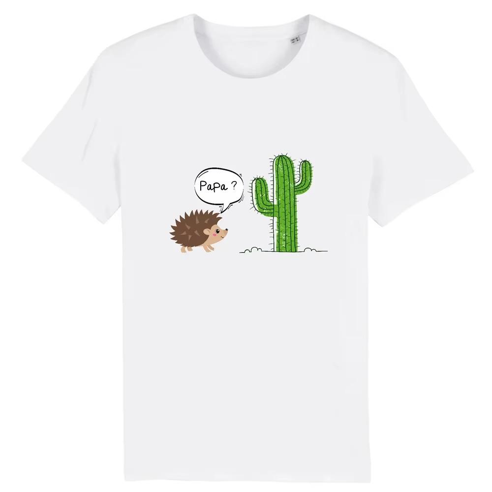 

Hedgehog Dad Humor T-shirt Summer Men Women 100% Cotton Casual Loose T-shirt Printed Round Neck Short Sleeve T-shirt Tops XXXXXL белый