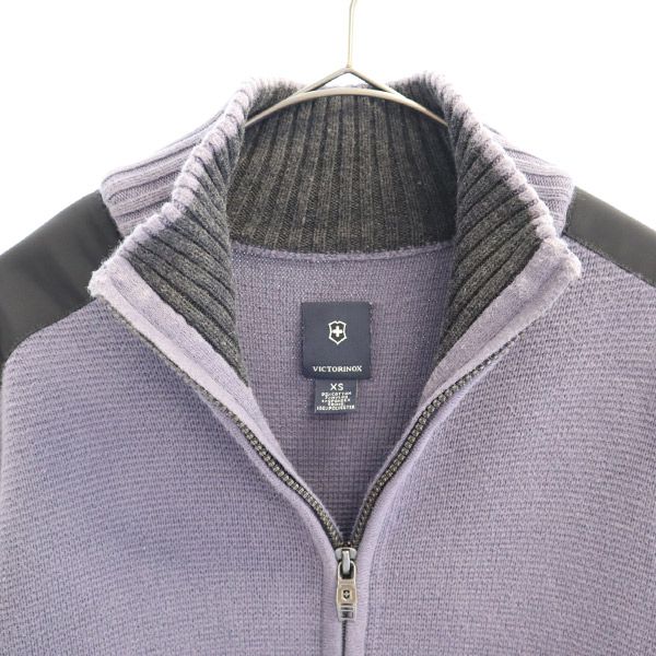 Victorinox Full zip Knit jacket XS Gray x black Men's Used
