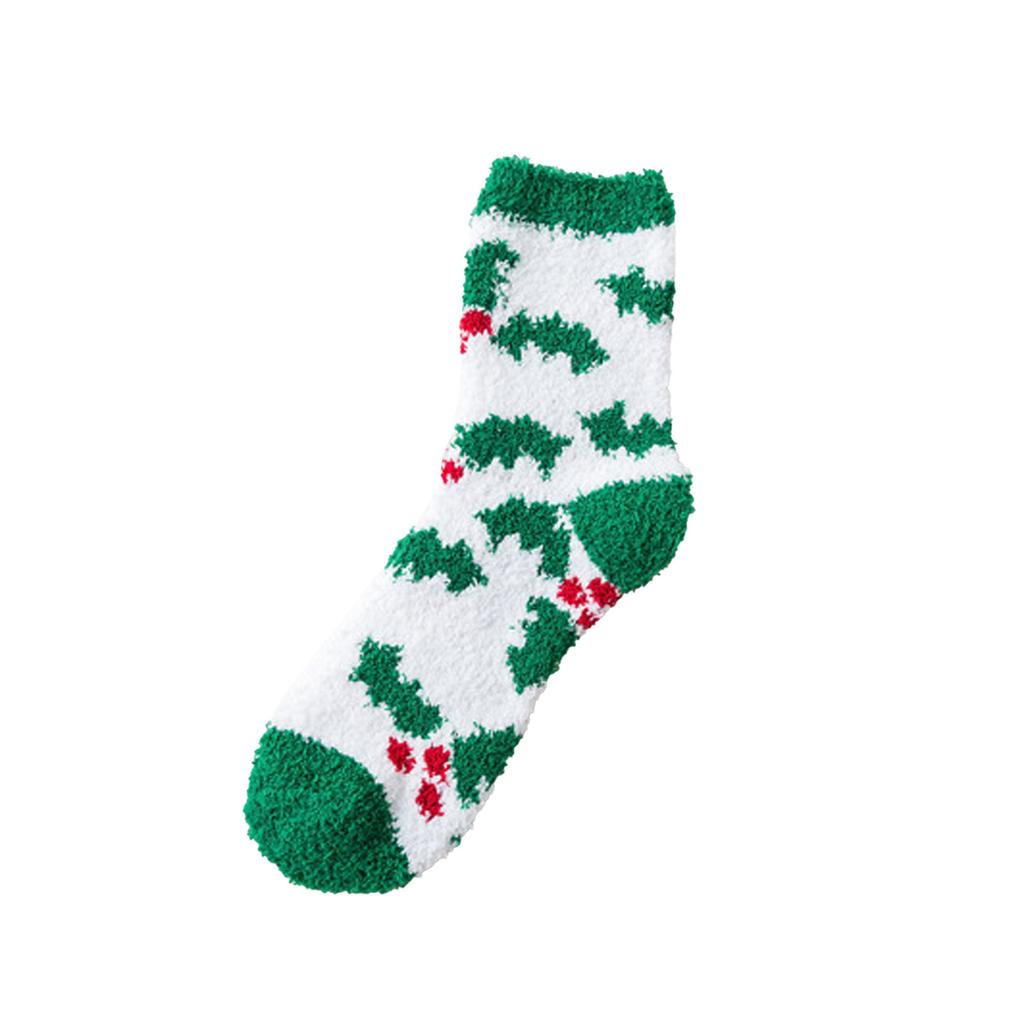 Șosete de Crăciun pentru femei, cu lână de corai groase, plus șosete de podea calde, în șosete tubulare